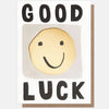 Good Luck Gold Smiley Face Card