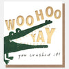 Woohoo You Crushed It Crocodile Card