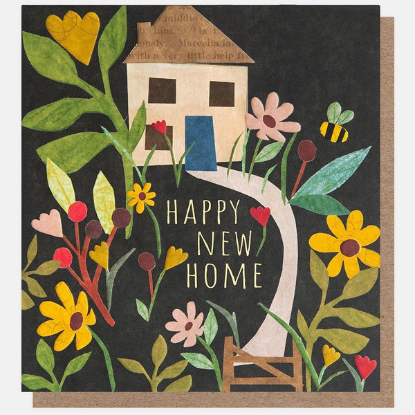 Happy New Home House with Path Collage Card