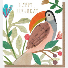 Happy Birthday Musical Toucan Collage Card
