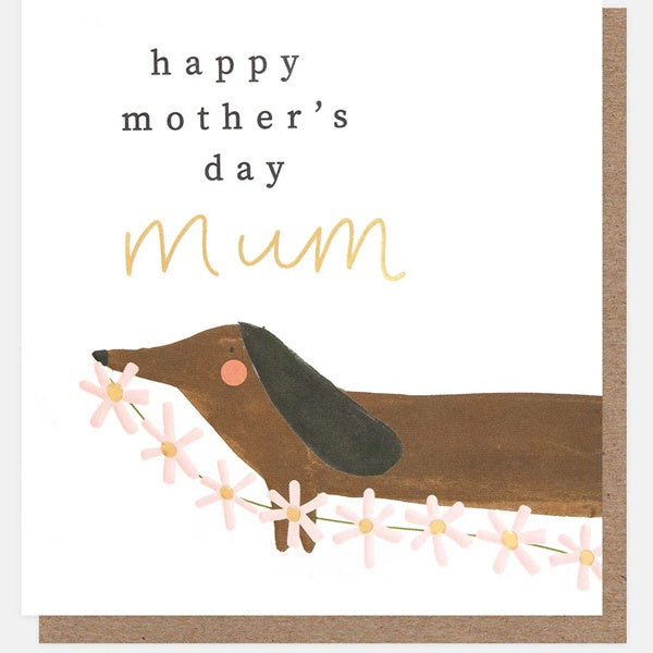 Sausage Dog Mothers Day Card