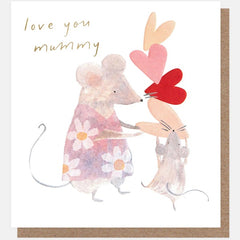 Love You Mummy Mice Mothers Day Card