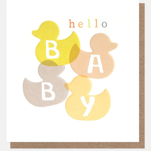 Hello Baby Rubber Ducks Card
