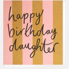 Happy Birthday Daughter Stripe Card