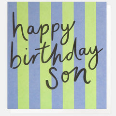 Happy Birthday Son Stripe Card