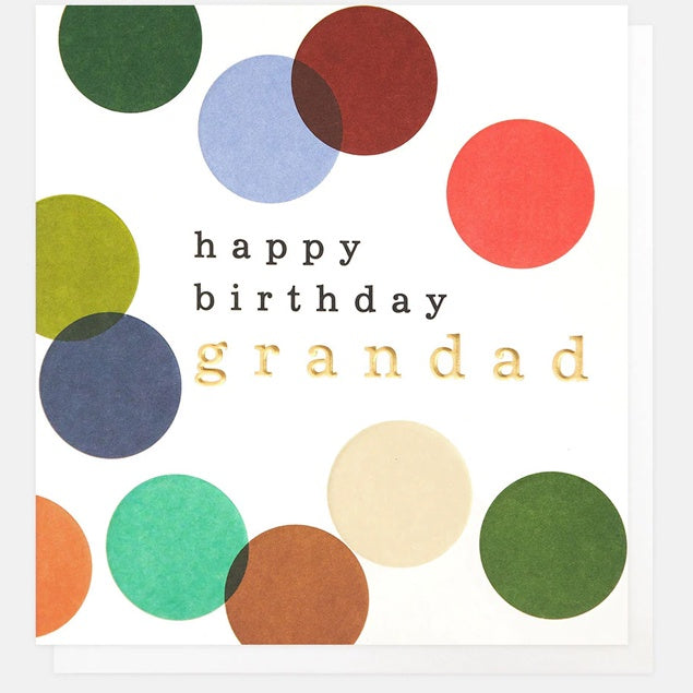 Happy Birthday Grandad Multi Spot Card