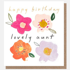 Happy Birthday Lovely Aunt Flower Card