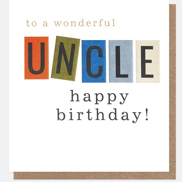 Wonderful Uncle Happy Birthday Card