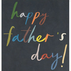 Colourful Script Fathers Day Card