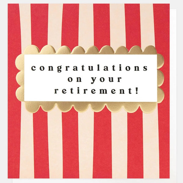 Congratulations on Your Retirement Striped Card