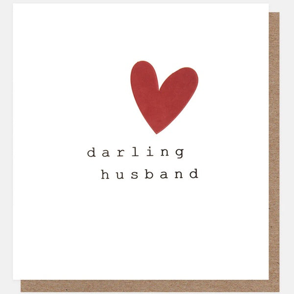 Darling Husband Red Heart Anniversary Card