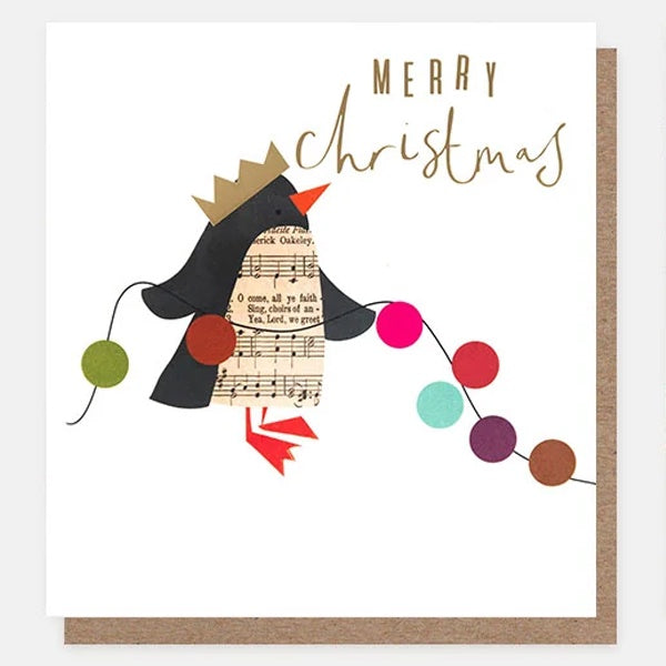 Music Notes Collaged Penguin And Tree Mixed Charity Pack