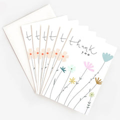 Fleur Thank You Pack Of 6 Cards
