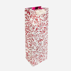Burgundy Foliage Bottle Bag