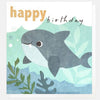 Happy Birthday Shark With Bubbles