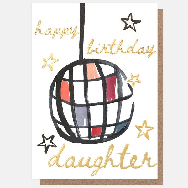 Happy Birthday Daughter Disco Ball With Stars