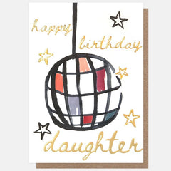 Happy Birthday Daughter Disco Ball With Stars