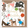 Happy Birthday Dogs With Balloons Party Hats Die Cut