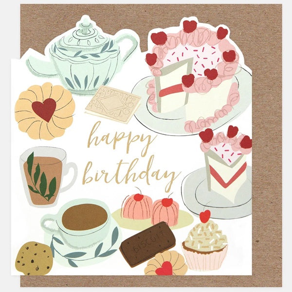 Tea and Cakes Birthday Card