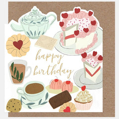 Tea and Cakes Birthday Card