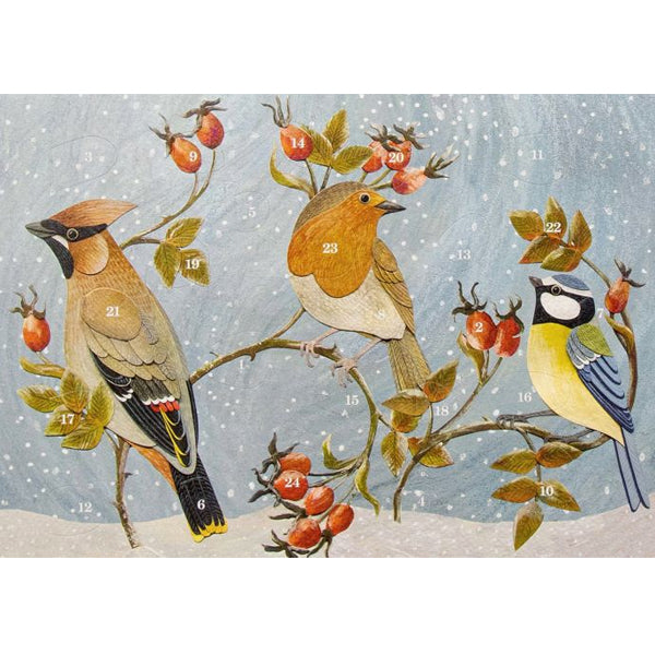 Winter Hedgerow Advent Card by Alice Melvin