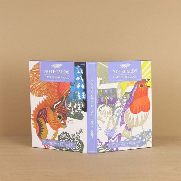 Winter Sunrise and Red Squirrel Notecards