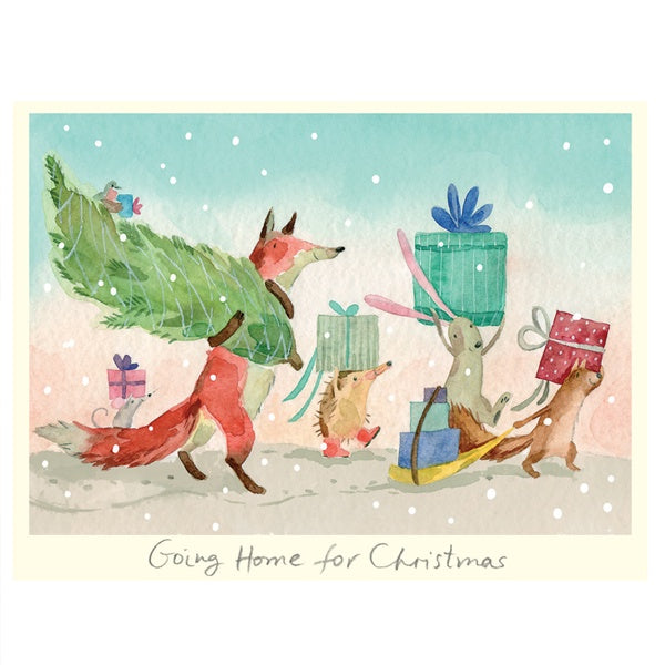 Going Home For Christmas Card