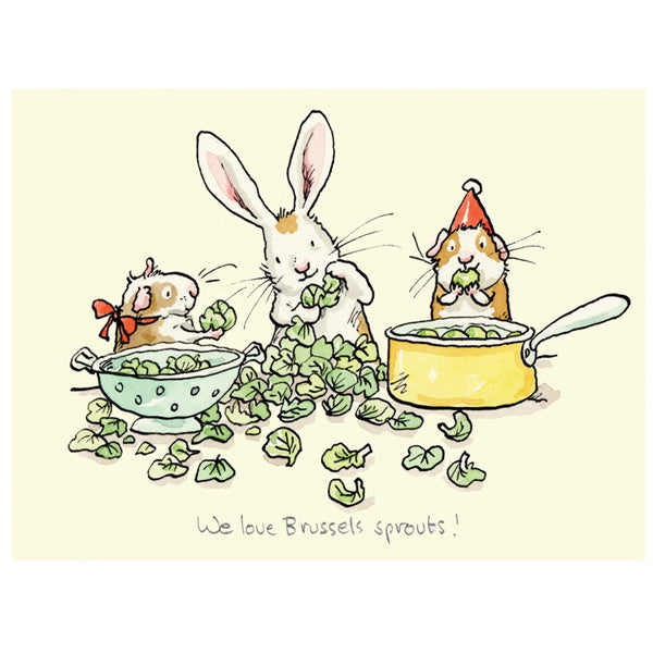 We Love Brussels Sprouts Christmas Card