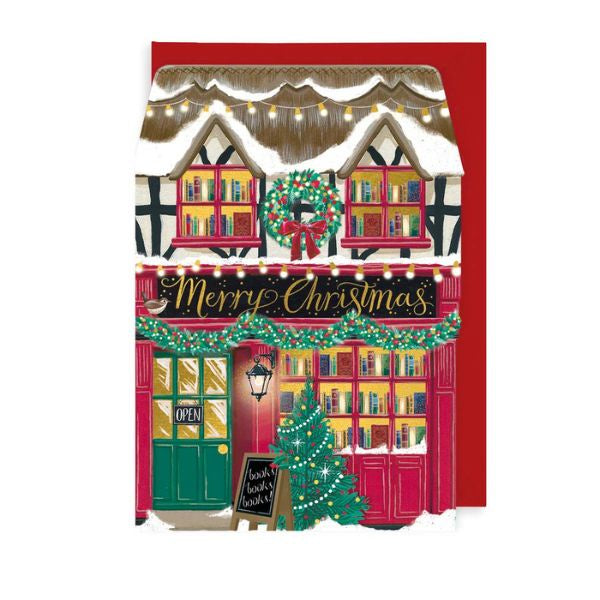 St Nicholas St Christmas Book Shop Christmas Card