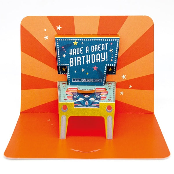 Pinball Machine Pop-Up Card
