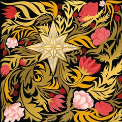 Star and Foliage Luxury Christmas Card Box of 8