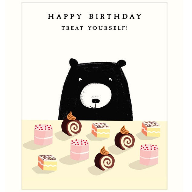 Treat Yourself Bear Birthday Card