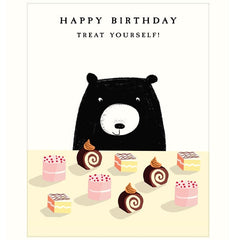 Treat Yourself Bear Birthday Card