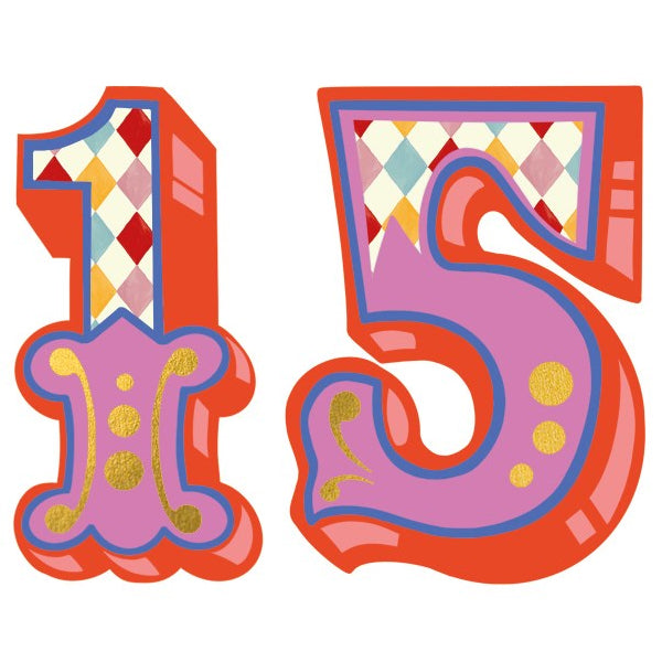 Roll Up, Roll Up Age 15 Birthday Card