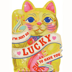Penny Bazaar Lucky Cat Valentines Card