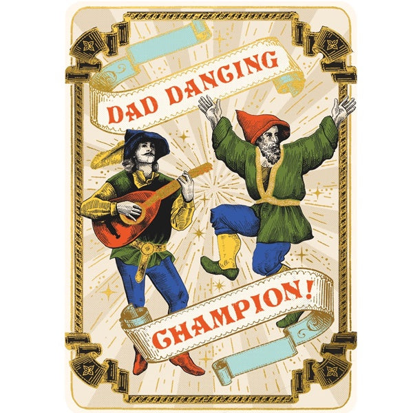 Dad Dancing Champion Father's Day Card