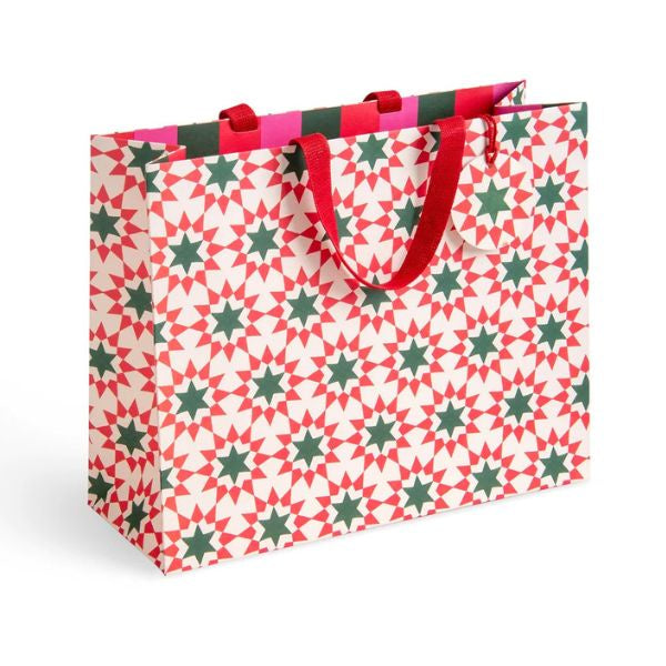 Geo Stars Christmas Large Lansdcape Bag