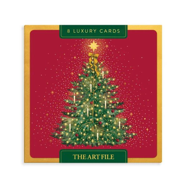 Luxury Red Christmas Tree Card Box