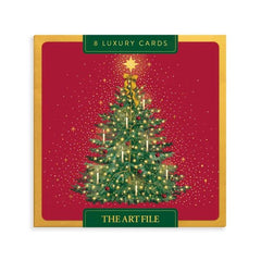 Luxury Red Christmas Tree Card Box