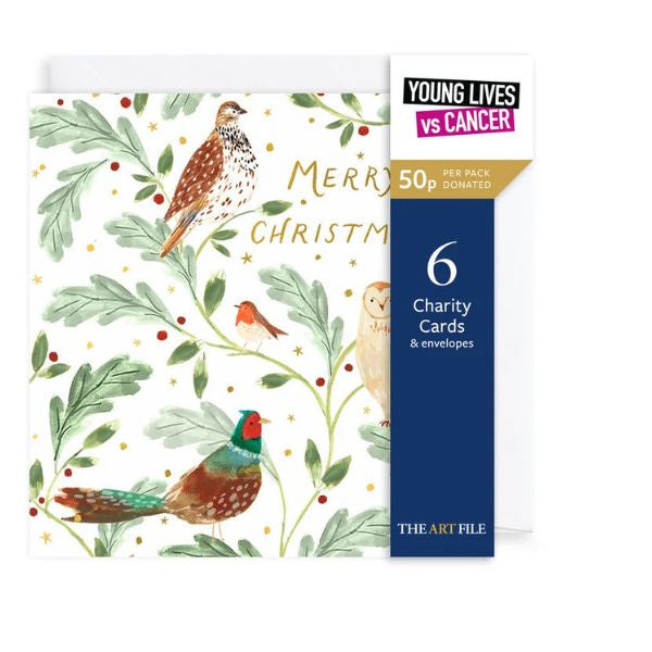 Hedgerow Christmas Birds Charity Cards