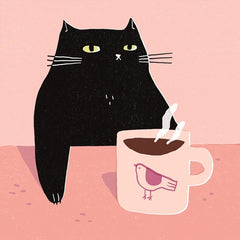Sunpatch Cats Coffee and Black Cat Card