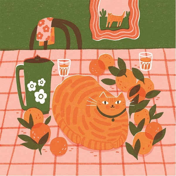 Sunpatch Cats Oranges and Cat Card