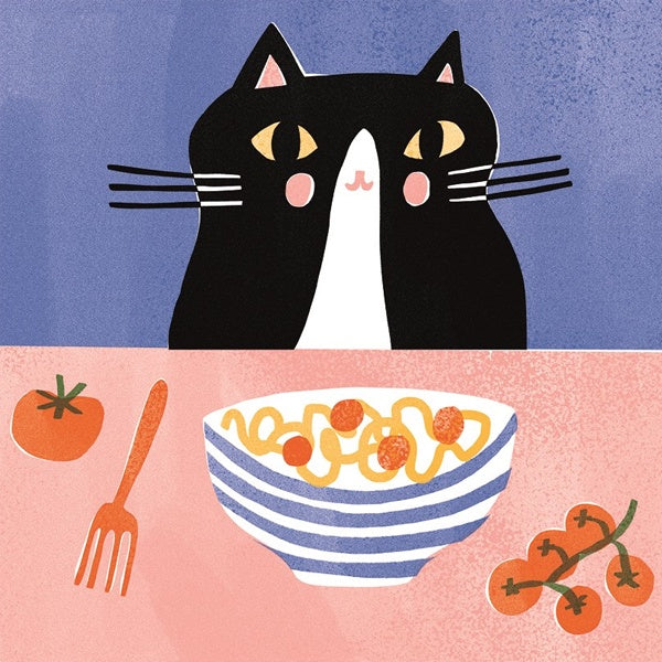Sunpatch Cats Pasta and Cat Card