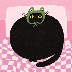 Sunpatch Cats Frog Hat Cat Card