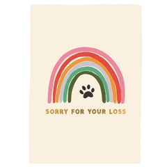 Rainbow Sorry for your Loss Pet Card