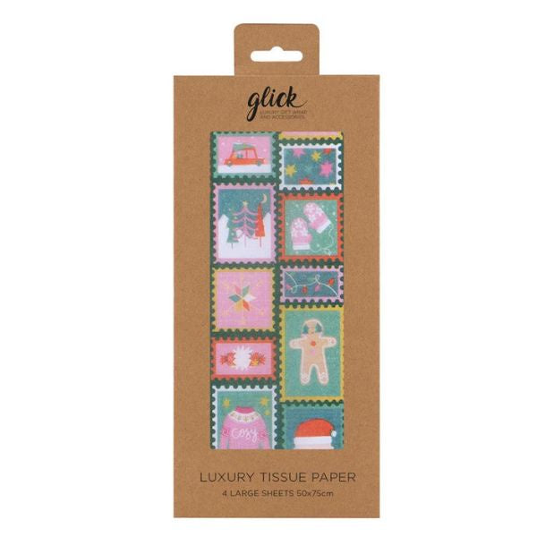 North Pole Stamps Tissue Paper Pack