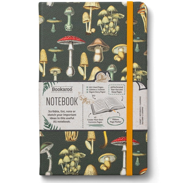 Botanical Mushrooms A5 Notebook