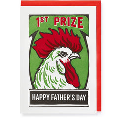 1st Prize Cockerel Fathers Day Card