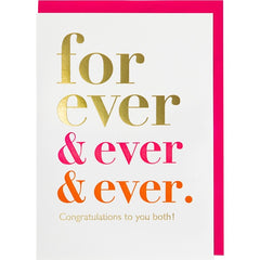 Forever and Ever and Ever Wedding Card