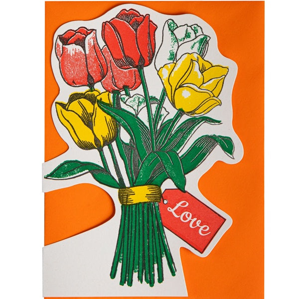 Tulip Love Bouquet Cut-Out Card
